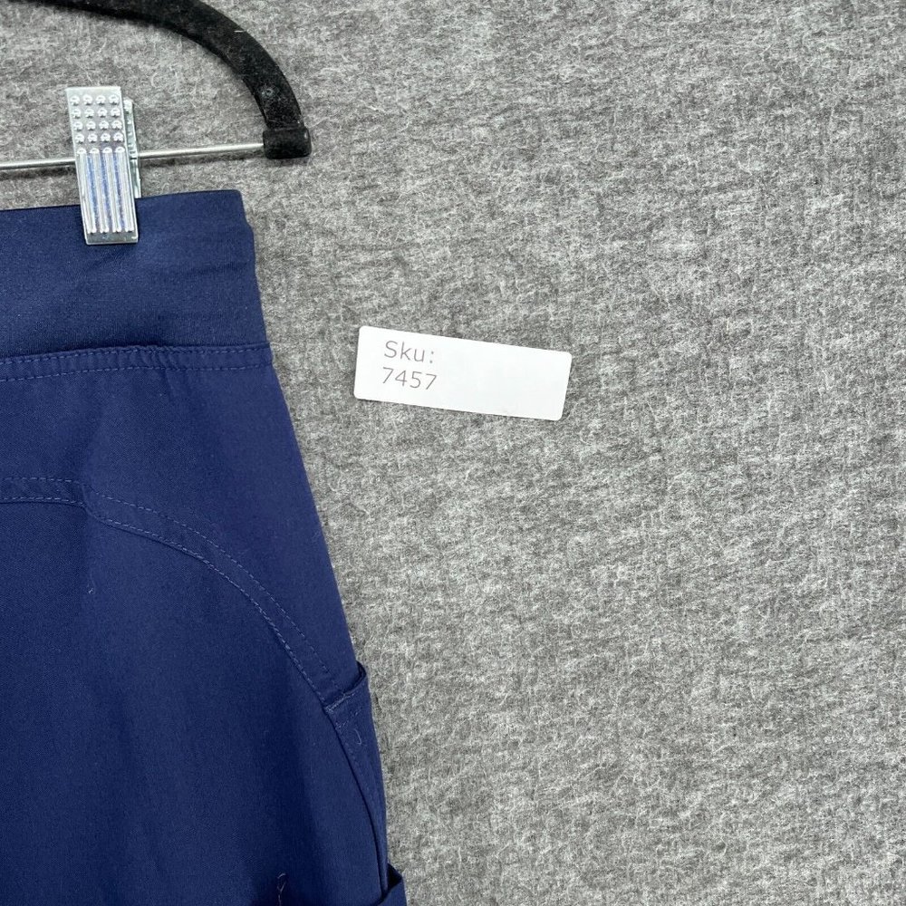 Figs Scrub Pants Womens Small Petite Blue High Waisted 2.0 Yoga Waistband - Picture 12 of 13